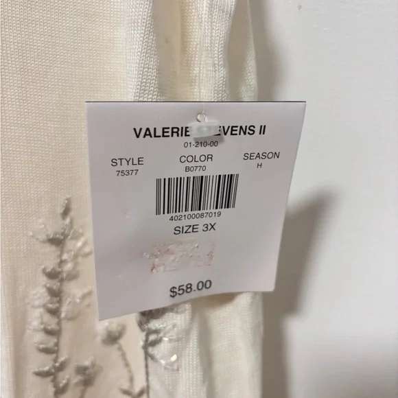 Silk Valerie Stevens Ivory Floral Cardigan Set - Picture 7 of 10